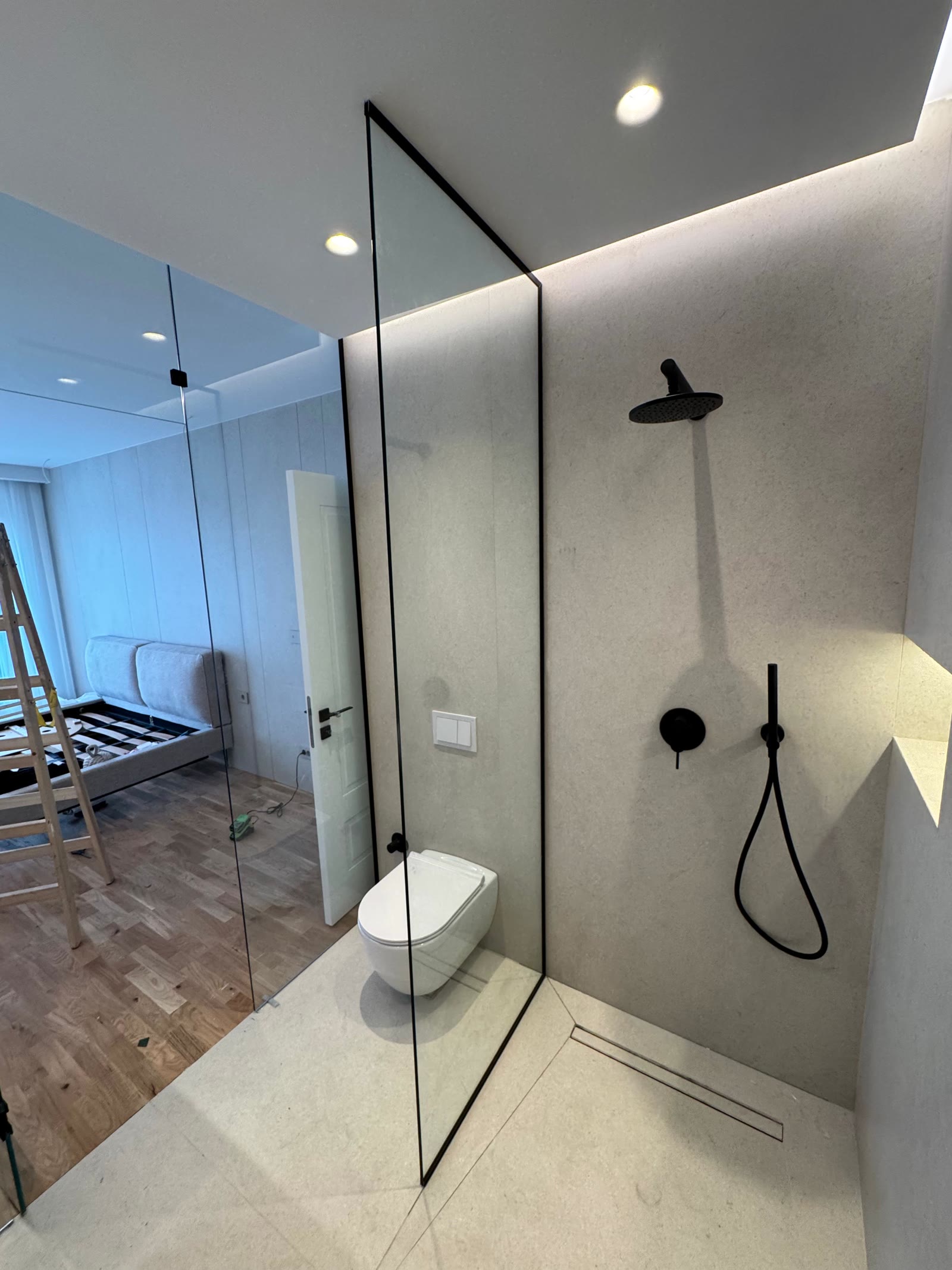 Dush walk-in me panel qelqi
